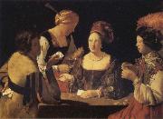 Georges de La Tour The Card-Sharp with the Ace of Spades oil painting artist